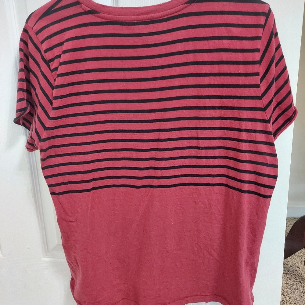 Lg Lucky Brand red/black shirt.